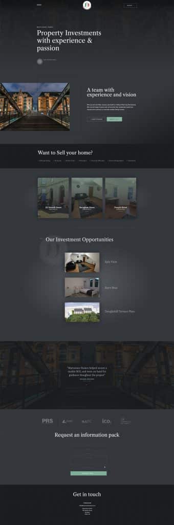 website design for property real estate business in Greenock
