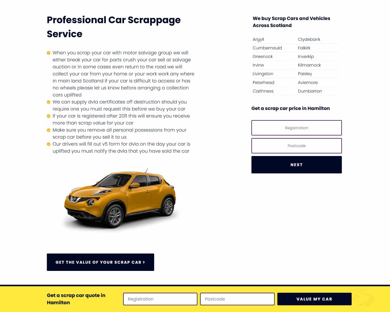 website for car business