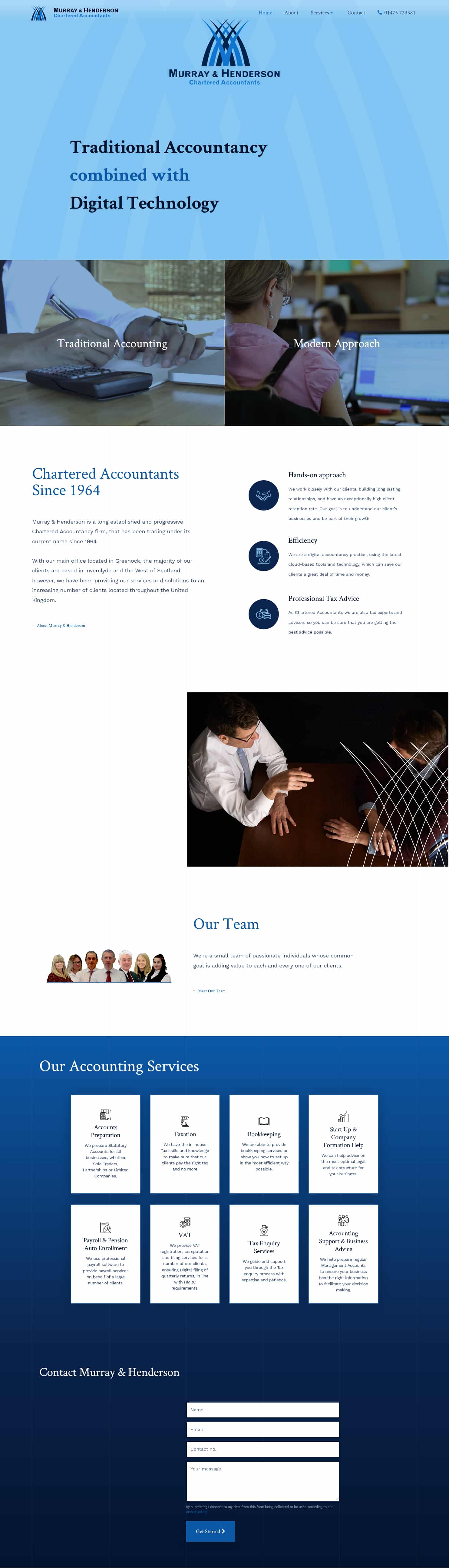 web designer for accountants business