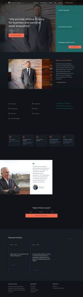 website designers for financial sector