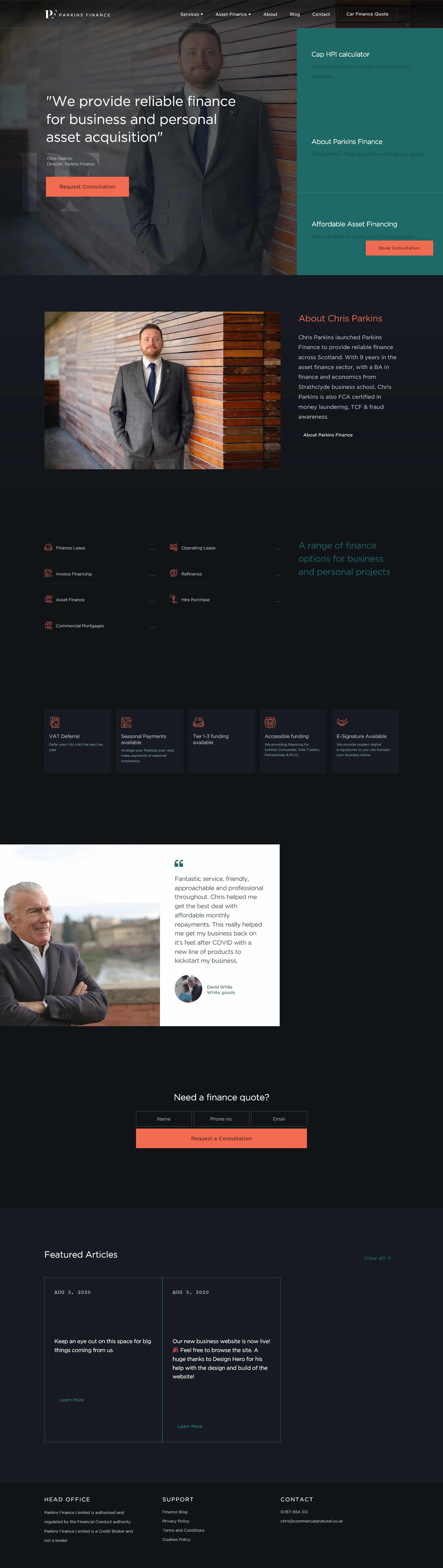 website designers for financial sector