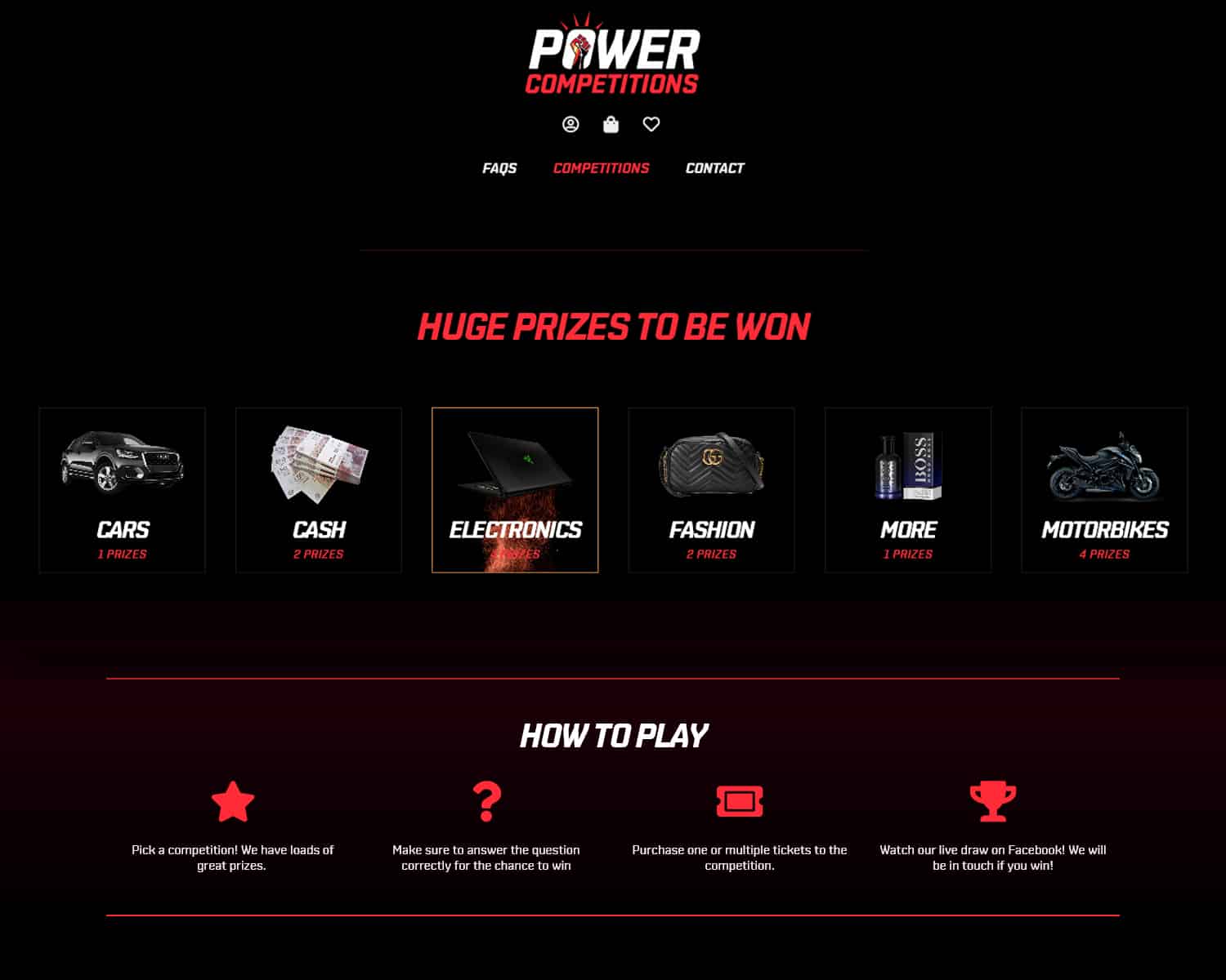 E-Commerce lottery website