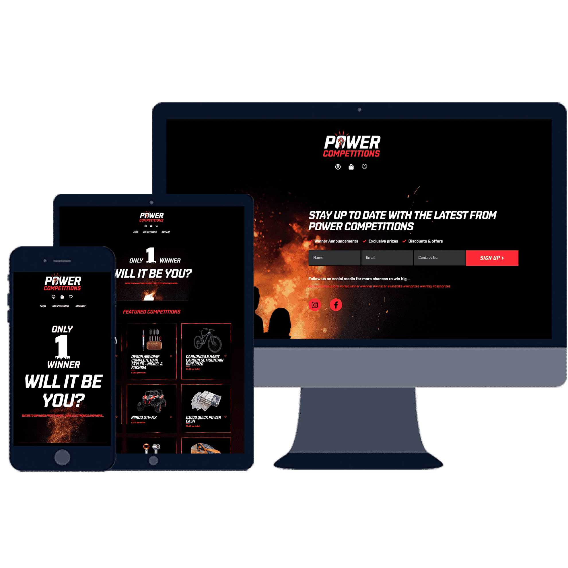 mobile responsive website for online lottery E-Commerce website