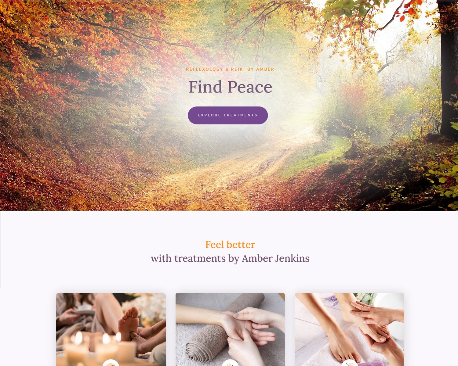 webpage website design for therapist business in Gourock