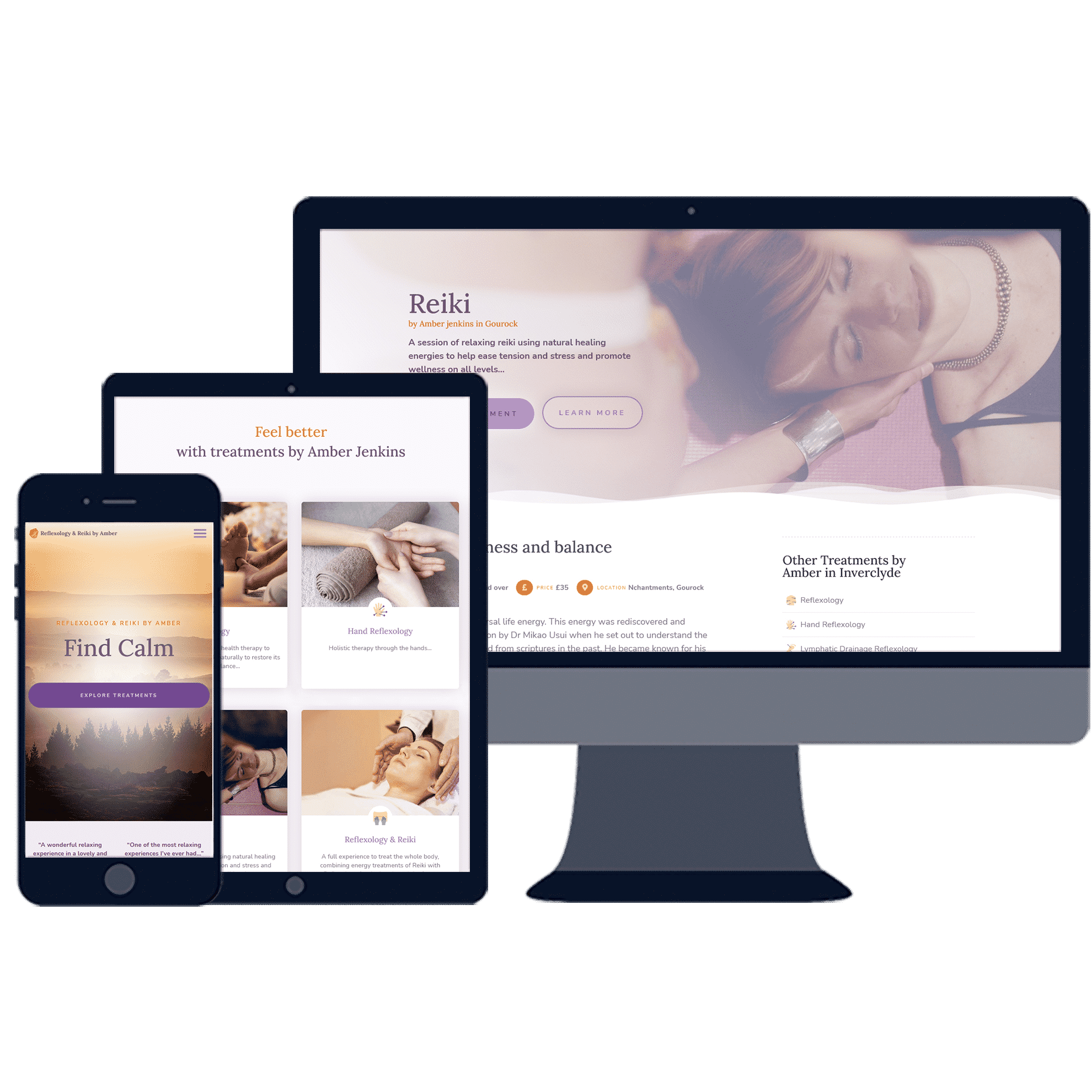 mobile responsive website for health business in Gourock