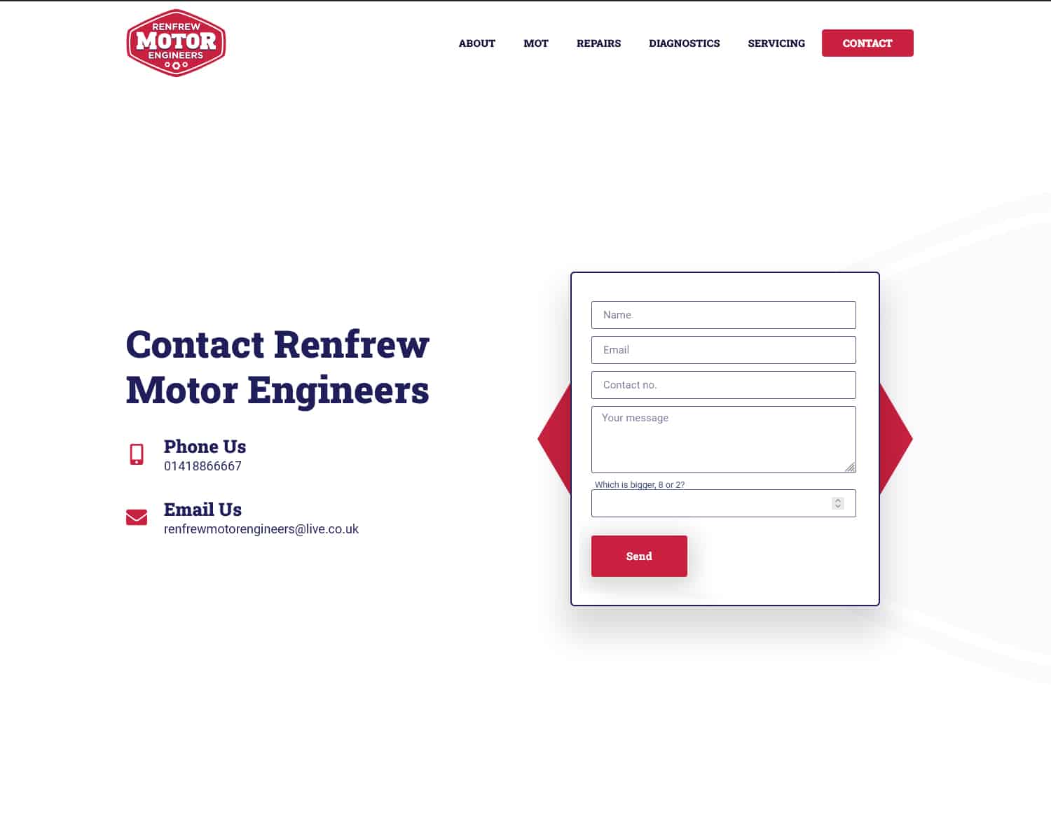 website designers for car mechanics