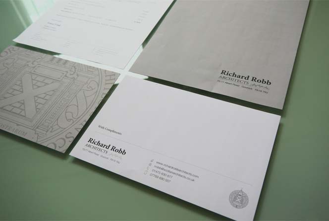 design of business stationery for architects