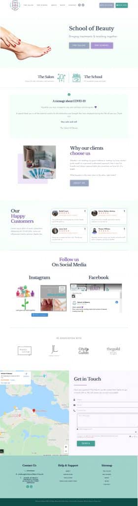 web design for Beauty Salon
