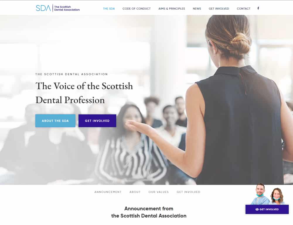 web designers for dentists association