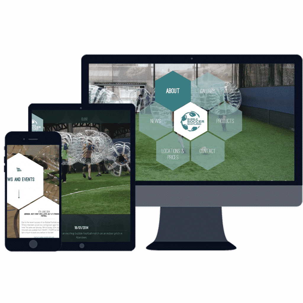 responsive website design for the events sector