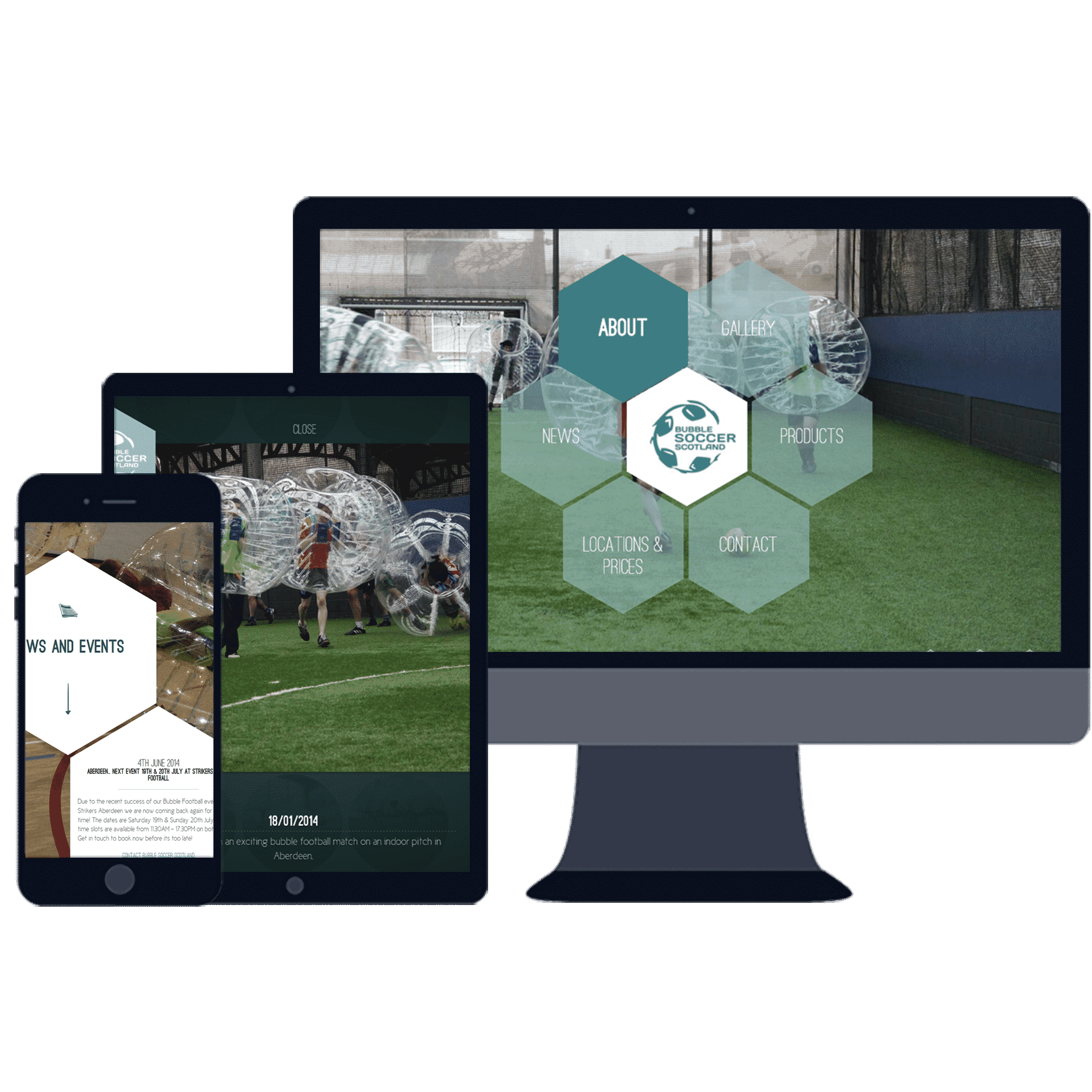 responsive website design for the events sector