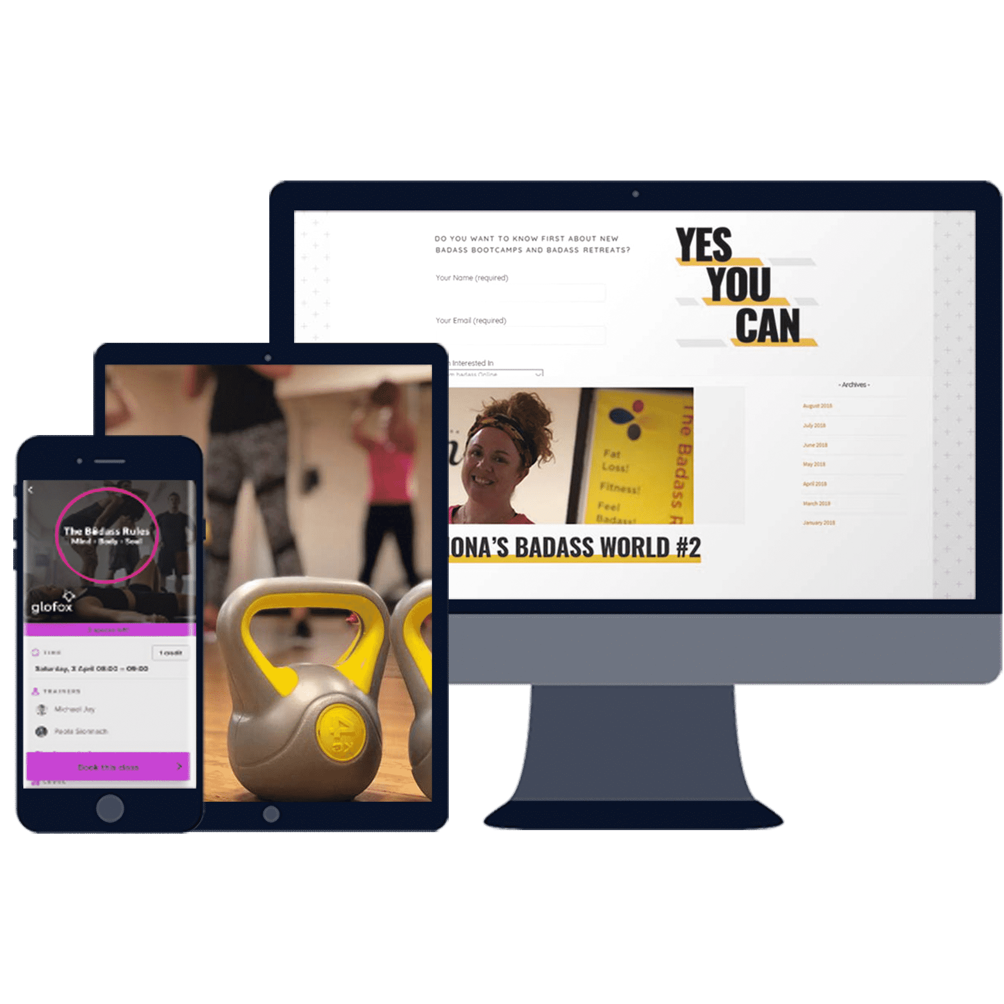 responsive website design for health and fitness businesses