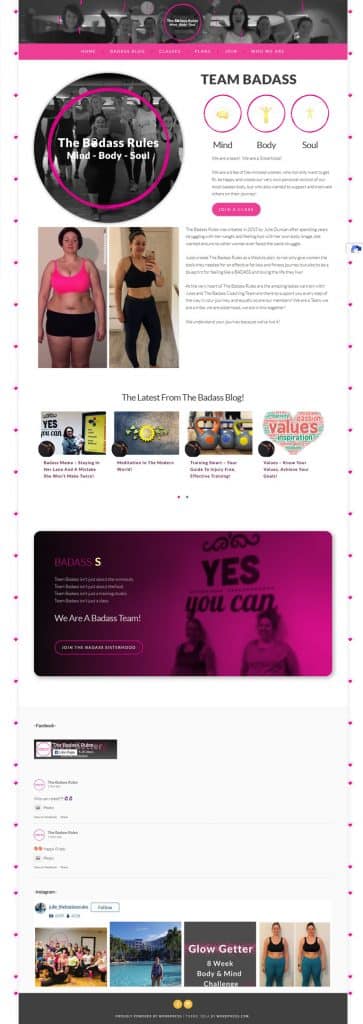 responsive blogging website design for the Badass Rules in Greenock
