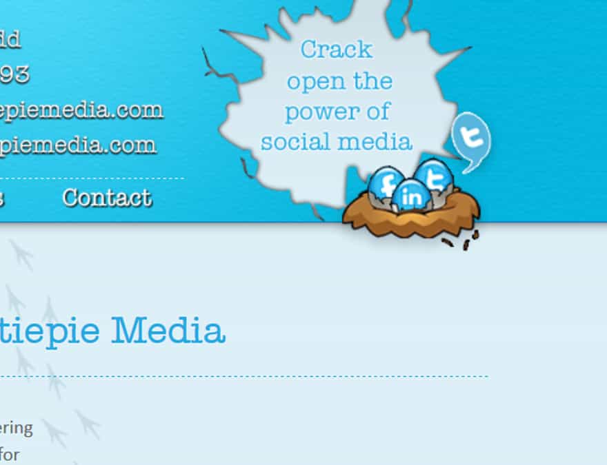 Social mediia integration for basic website for new business