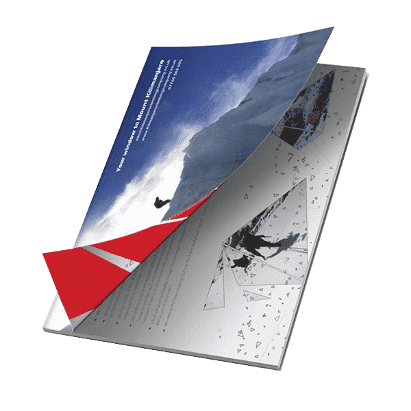 Brochure for Kilimanjaro climbing company