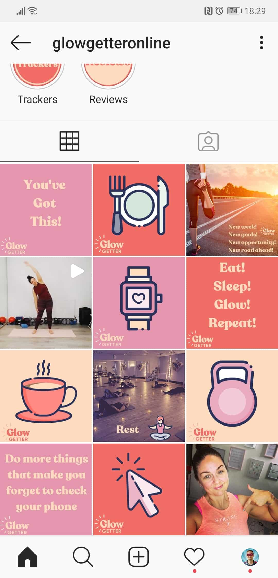 social media buzz for glow getter on instagram