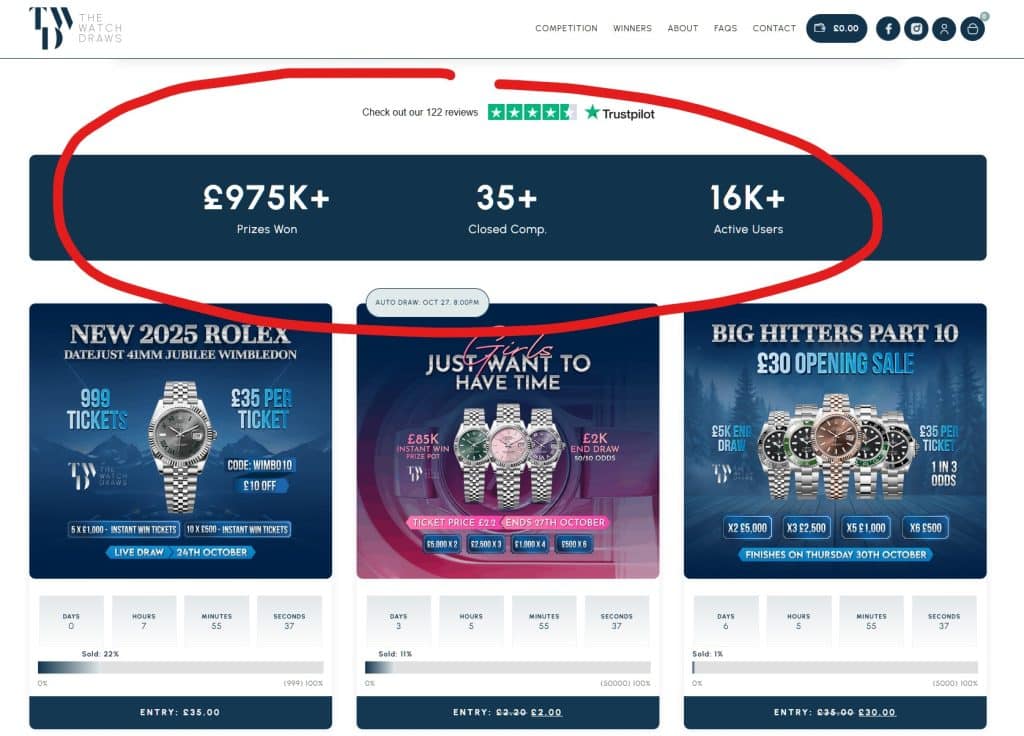 The x3 reasons raffle sites Fail (and how to avoid them) 2 how to built trust when designing a competition site